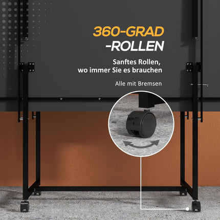 Outdoor & indoor folding table tennis table with wheels