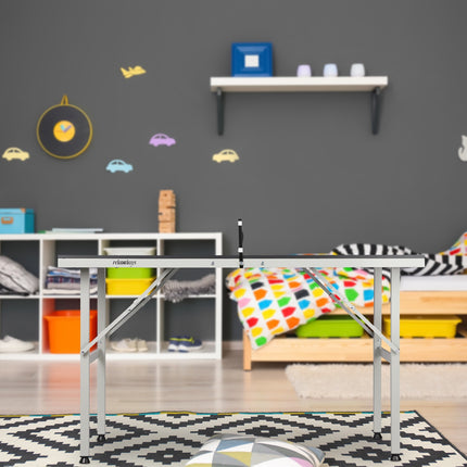 Table tennis table for indoor use in blue