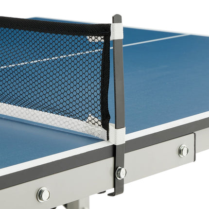 Table tennis table for indoor use in blue