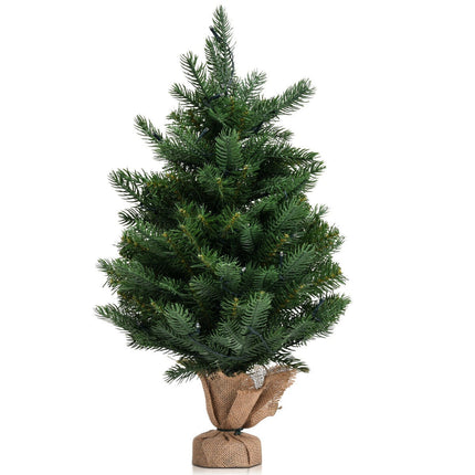 Stolní umělý vánoční stromek, 24 palců, 35 LED, časovač