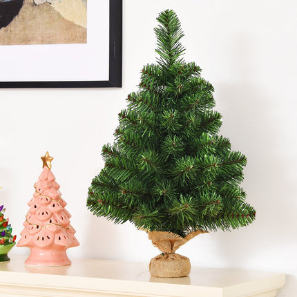 Stolní umělý vánoční stromek, 60 cm, na baterie, 67 větví