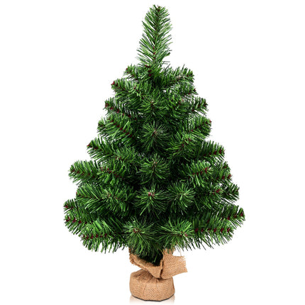 Stolní umělý vánoční stromek, 60 cm, na baterie, 67 větví