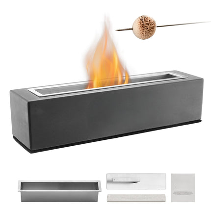 Tabletop Fire Pit Bowl, 15-Inch Concrete Alcohol Burner
