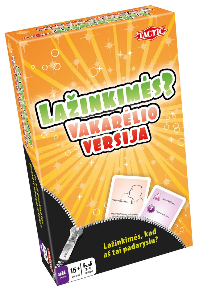 Tactic desková hra Wanna Bet? Party cestovní (v litevštině)
