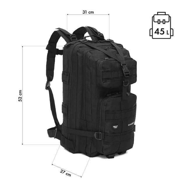 Taktický batoh, kapacita 45L, černý