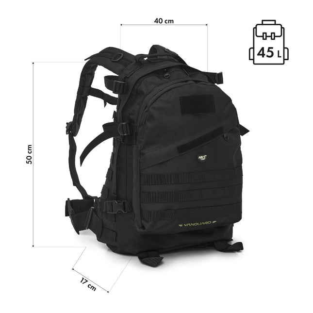 Taktický batoh, kapacita 45L, černý