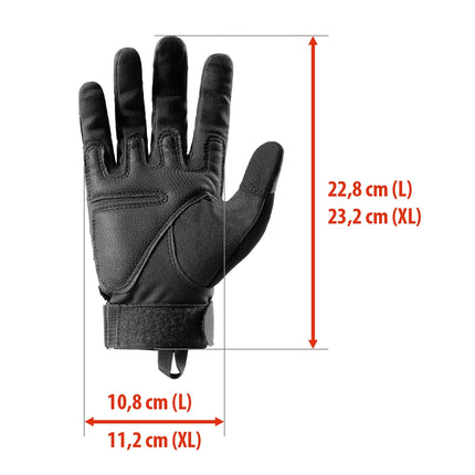 Tactical Gloves, Black, XL, Durable Material