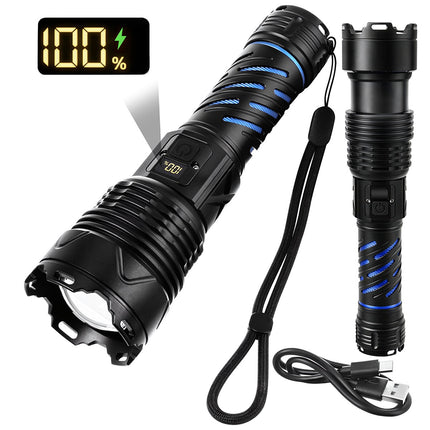 Taktische LED-Taschenlampe 1500lm, wiederaufladbar, wasserdicht