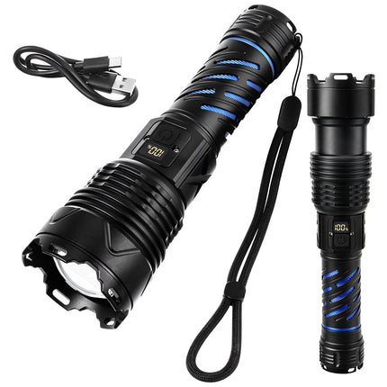 Taktische LED-Taschenlampe 1500lm, wiederaufladbar, wasserdicht
