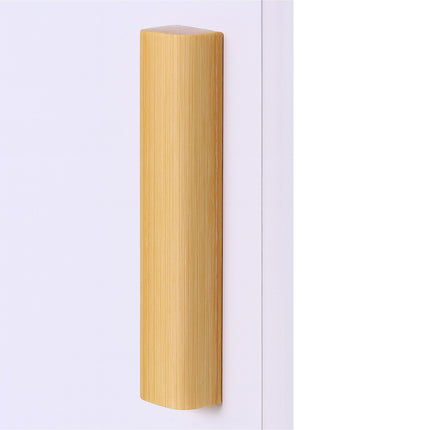 Tall Bathroom Cabinet, Door & 3 Shelves, Bamboo Accents