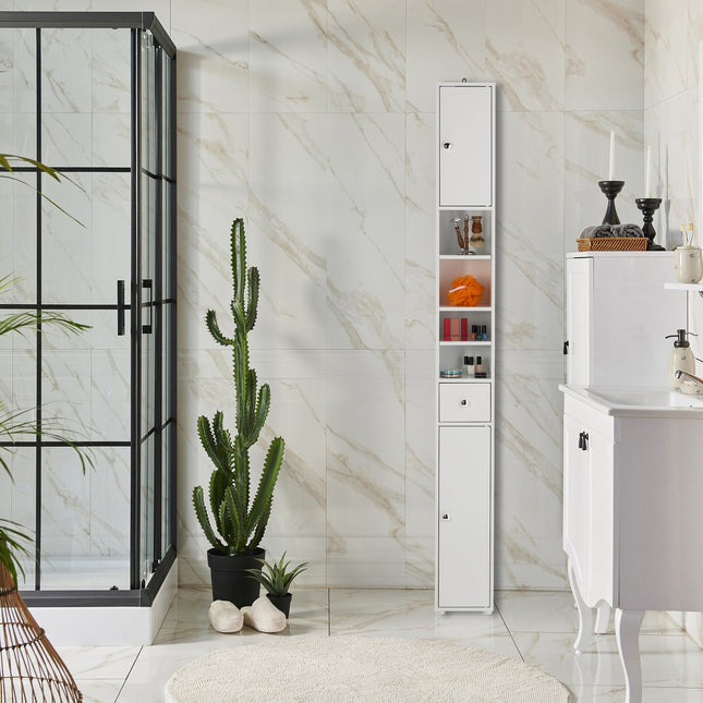 Tall Bathroom Cabinet with Adjustable Shelves