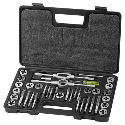 Tap and Die Set, 40-Piece Metric M3-M12, Case