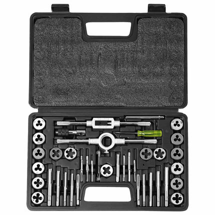 Tap and Die Set, 40-Piece Metric M3-M12, Case