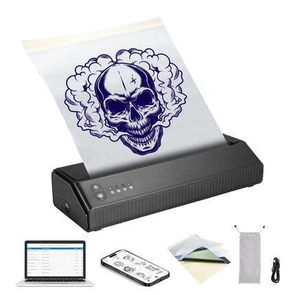 Tattoo Stencil Printer, Bluetooth Thermal, 10 Transfer Sheets
