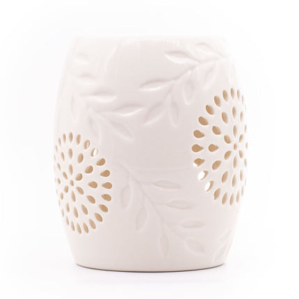 Aromalampa na čajovou svíčku, keramická, černobílý design