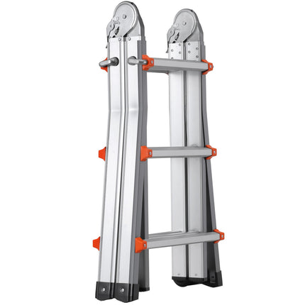 Telescoping A-Frame Ladder, 9.5 Ft Aluminum, 330 Lb Load