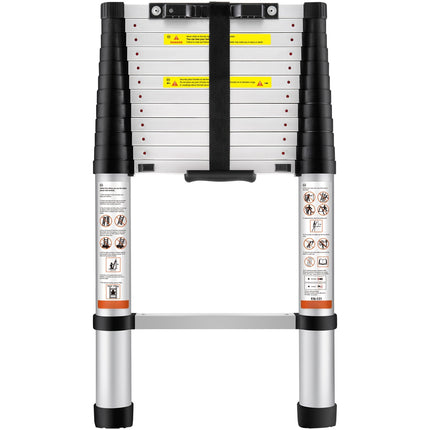 Telescoping Aluminum Ladder 12.5 Ft, 375 Lb Capacity