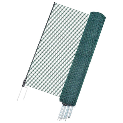 Temporary Fence With Posts, 0.9 x 15 m Plastic Mesh