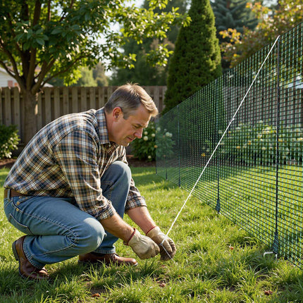 Temporary Mesh Fence With Posts, 1.2 x 15 m