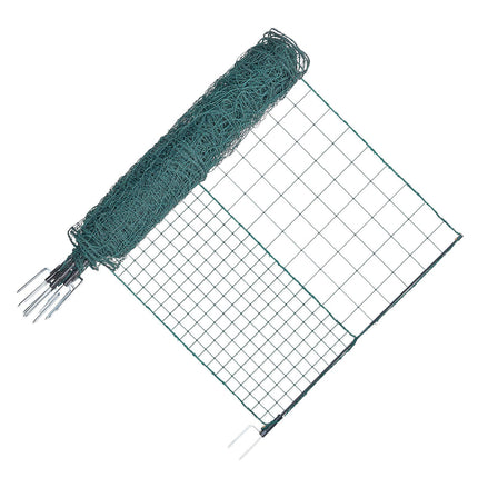 Temporary Plastic Mesh Fence with Posts, 1.05 x 25 m