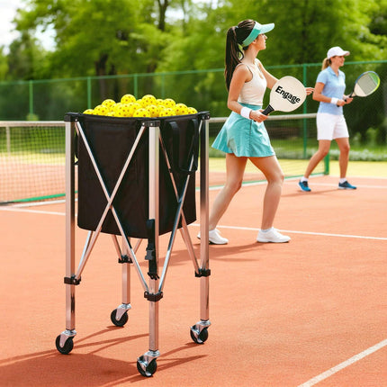 Tennis Ball Hopper Cart, 200 Ball, Foldable, Wheels