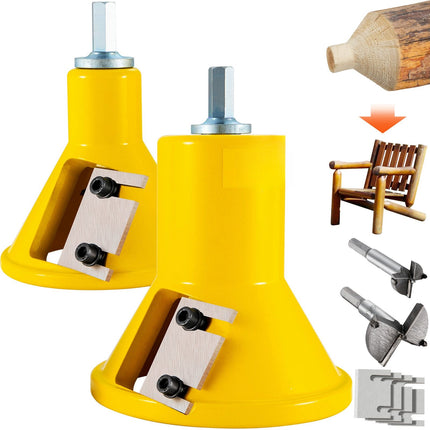 Tenon Cutter Kit, 1 in and 2 in, Dual Blades, Aluminum