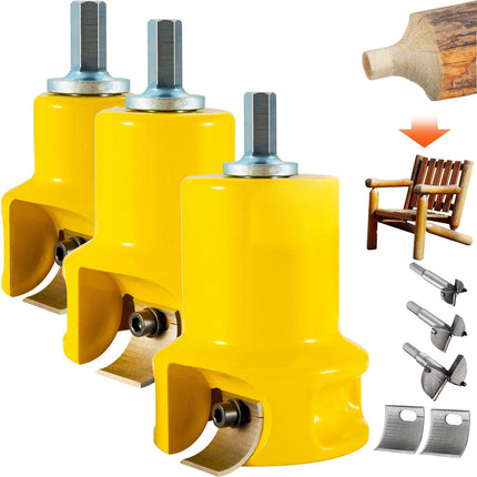 Tenon Cutter Set, 1, 1-1/2, 2 Inch, Aluminum Steel