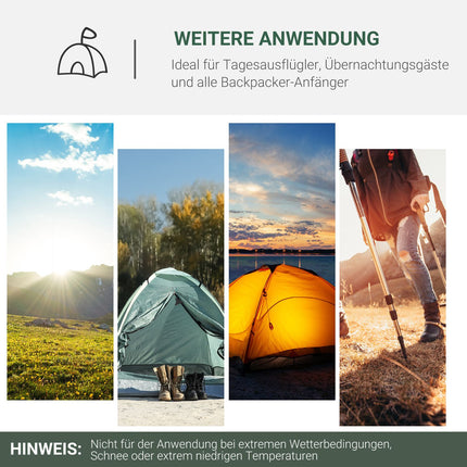 kempingový stan pro 2 osoby typu dome, sklolaminát, 325 x 183 x 130 cm