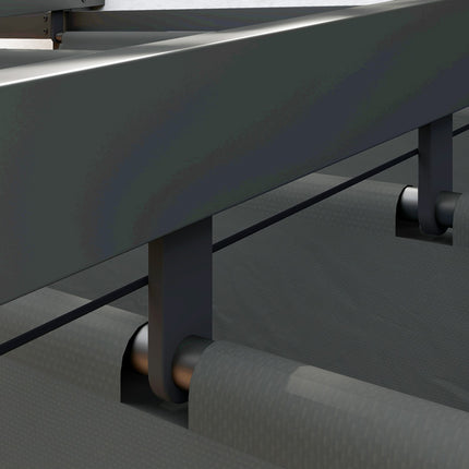 Nastavitelná hliníková pergola, 3x3m, tmavě šedá ochrana proti slunci