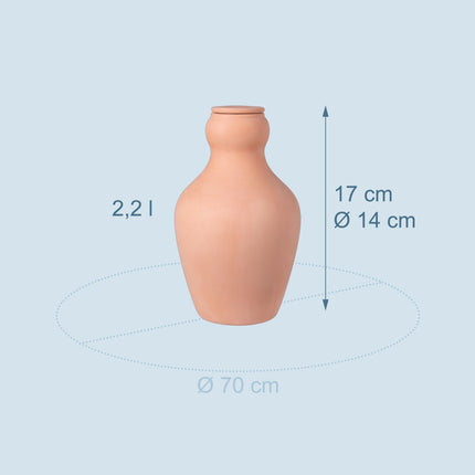 Terakotová olla, hliněná zavlažovací nádoba 2,2 l