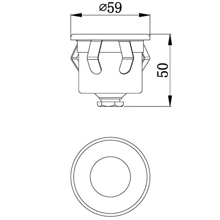 Terra recessed luminaire Aluminium