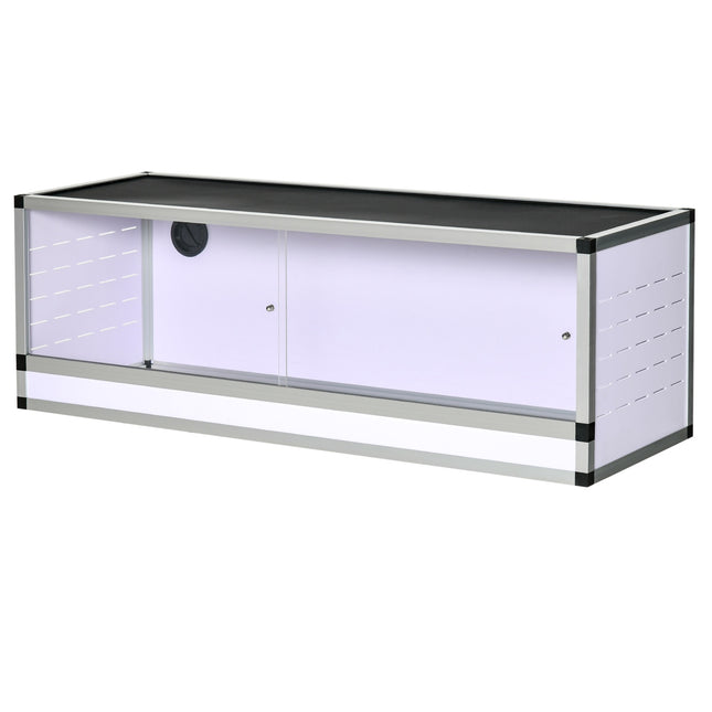 Terárium – chovný box pro plazy, obojživelníky a pavoukovce, hliník, 120x40x40 cm
