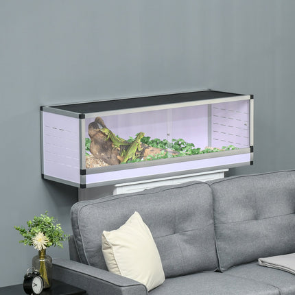Terrarium breeding box for reptiles, amphibians and arachnids, aluminum, 120x40x40 cm