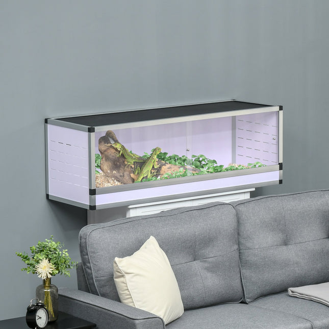 Terárium – chovný box pro plazy, obojživelníky a pavoukovce, hliník, 120x40x40 cm