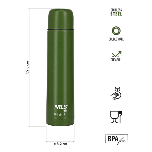 Termoska 1000 ml zelená – izolovaná cestovní láhev