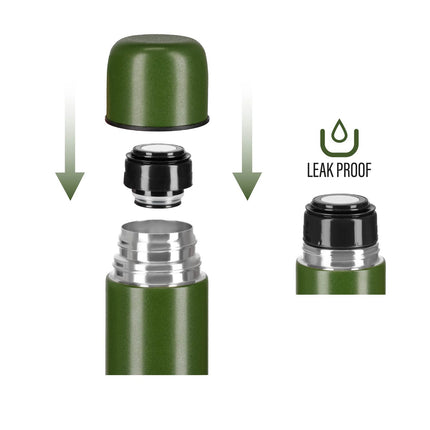 Thermos 1000 ml Grün – Isolierte Reiseflasche
