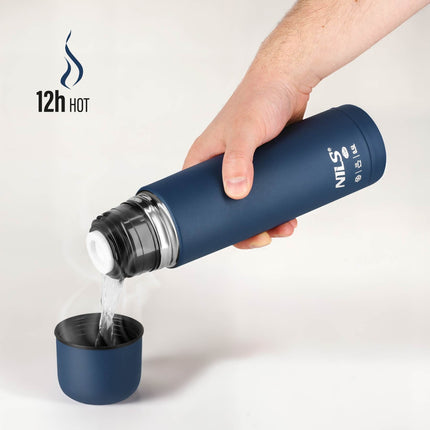 Termoska 500ml, modrá, ideální na cesty