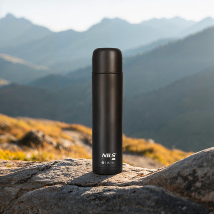 Termoska 1000ml, černá, izolovaný cestovní hrnek