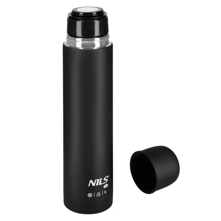 Termoska 1000ml, černá, izolovaný cestovní hrnek