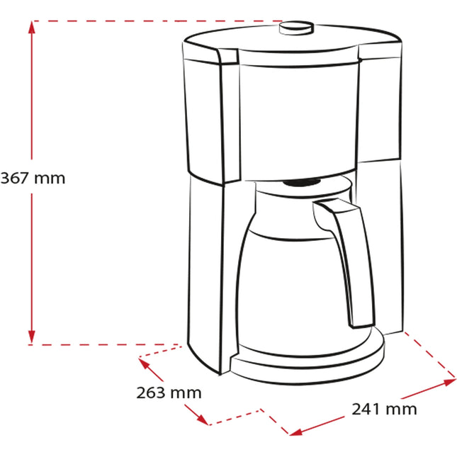 Kávovar s termoskou LOOK 5.0 THERM TIMER, černý
