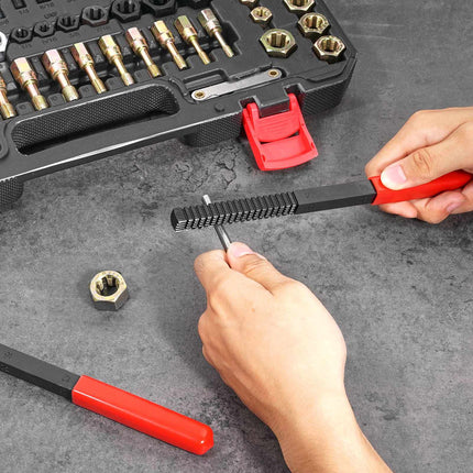 Thread Chaser Set 61-Piece, UNC UNF Metric Taps Dies