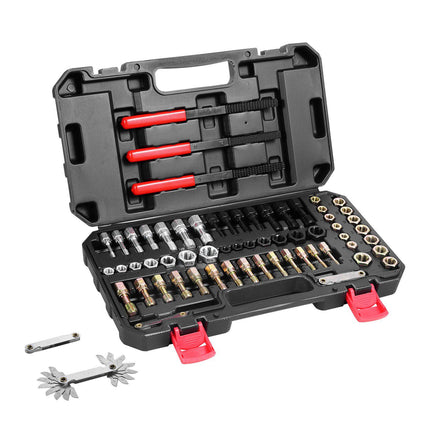 Thread Chaser Set 61-Piece, UNC UNF Metric Taps Dies