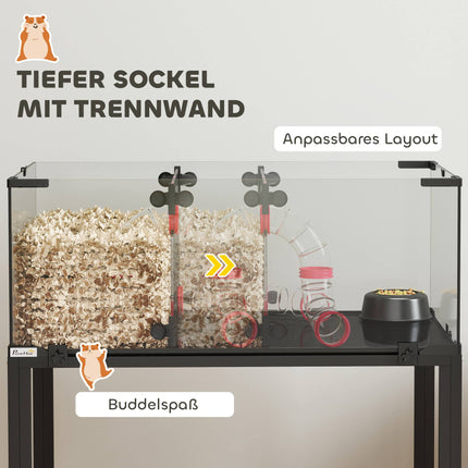 Třípatrová klec pro křečka s kolečkem a příslušenstvím