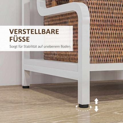 Three-Tier Printer Stand with Storage, 55x40x77cm, White