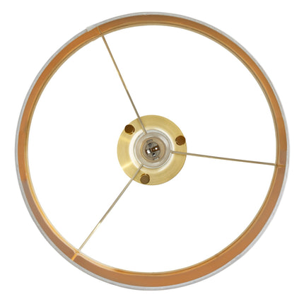 Třínohá stojací lampa, bílá a zlatá