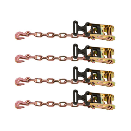 Tire-Style Tow Dolly Ratchet Straps, 4 Pack, 2 x 120 In
