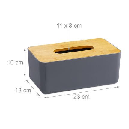 Taschentuchbox mit Bambusdeckel