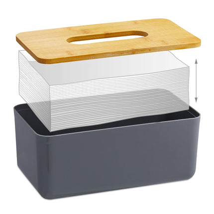 Taschentuchbox mit Bambusdeckel