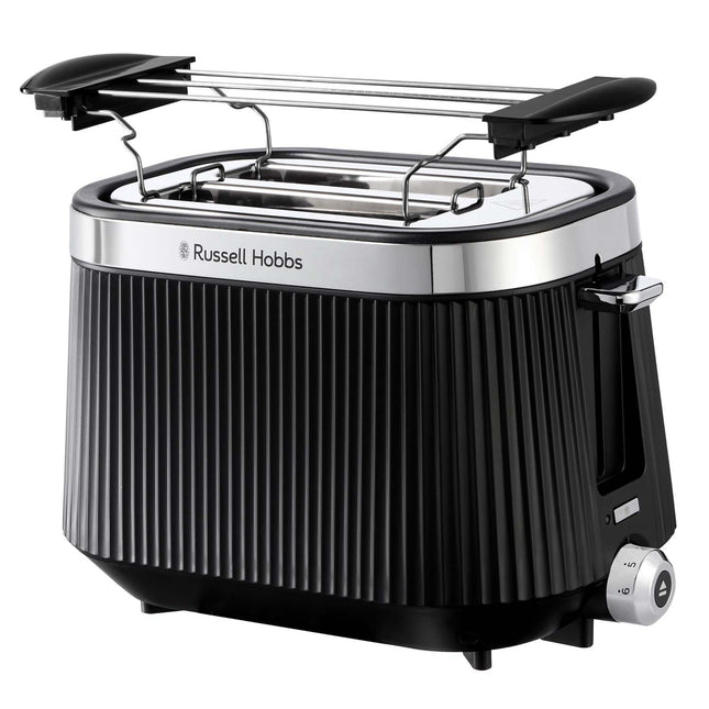 Toaster, 2-Slice, Black, Compact Design
