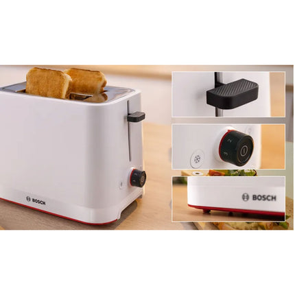 Topinkovač TAT3M121 bílý, 950W, funkce na bagely